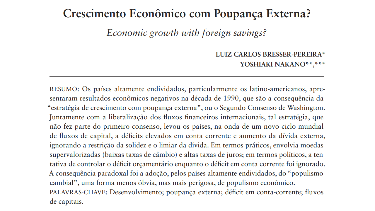 crescimento-economico-com-poupanca-externa Curso NR33 - Certificação com 16 horas  - Revista Manutenção